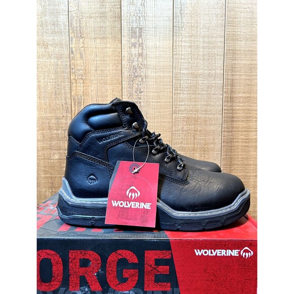 Wolverine Raider Durashck Soft Toe Men\'s Work Boot WIDE US 10EW Black Leather